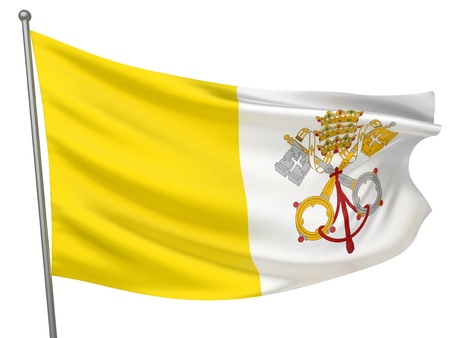 Vatican City (Holy See) Flag  | All Countries Collection - Isolated Imageの写真素材