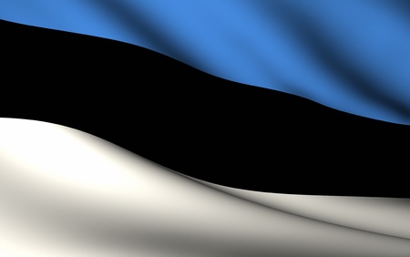 Flying Flag of Estonia | All Countries Collection |の写真素材