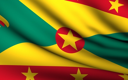 Flying Flag of Grenada | All Countries Collection |の写真素材