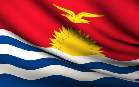 Flying Flag of Kiribati | All Countries Collection |の写真素材