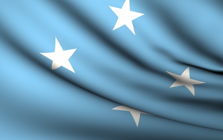 Flying Flag of Micronesia | All Countries Collection |の写真素材