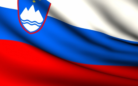 Flying Flag of Slovenia | All Countries Collection |の写真素材