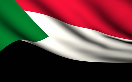Flying Flag of Sudan | All Countries Collection |の写真素材