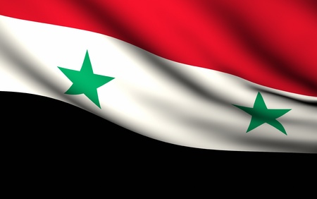 Flying Flag of Syria | All Countries Collection |の写真素材