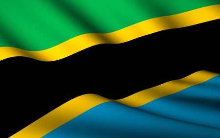 Flying Flag of Tanzania | All Countries Collection |の写真素材