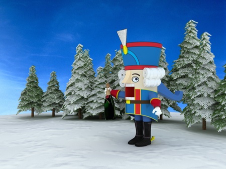 Nutcracker in the forest  | Computer Art 3D Series