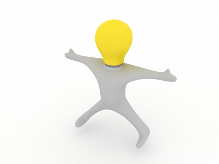 Vitruvian bulbmanの写真素材