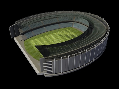 Structure of the Stadium with Soccer Fieldの写真素材