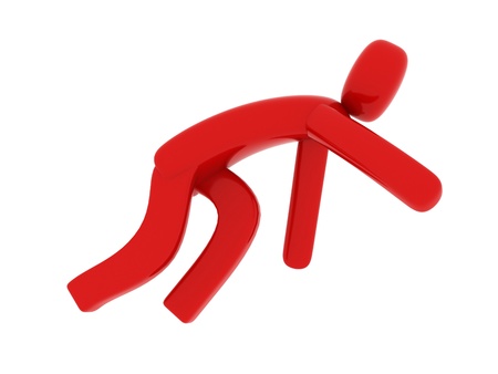 Red man on the floor - Social Themes