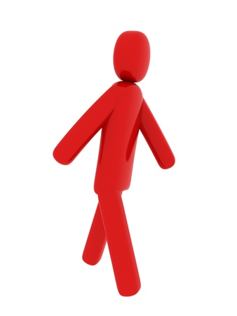 Red man walking - Social Themesの写真素材