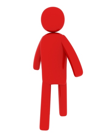 Red man walking - Social Themesの写真素材