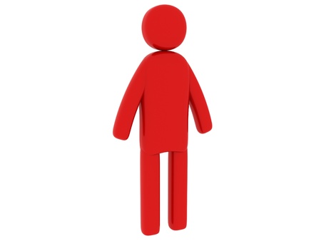 Red man standing - Social Themes