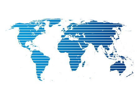 World map With Continentsのイラスト素材