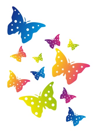 Color Butterfliesのイラスト素材