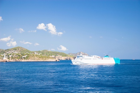 Ferry at the mediterranean sea
