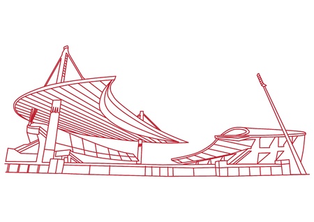 High Quality Contour Buildingsのイラスト素材