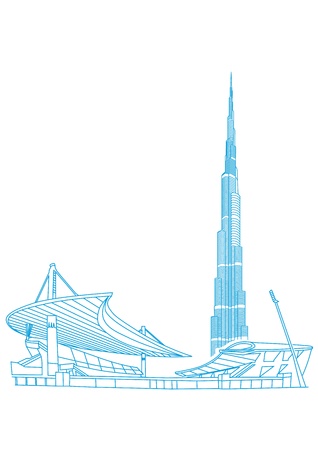 High Quality Contour Buildingsのイラスト素材