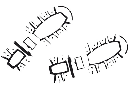 Boot tracesのイラスト素材