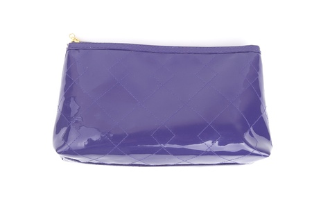 purple bag for cosmeticsの写真素材