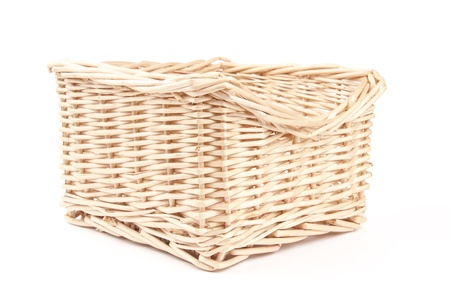 empty wooden basketの写真素材