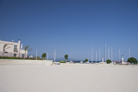 Marina with yachts and boatsのeditorial素材