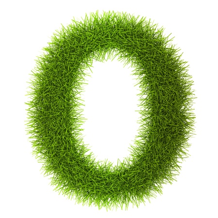 Grass style Cyrillic Alphabet Letters and Numbersの写真素材