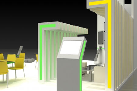 Exhibition Stand Kiosk Interior Exteriorの写真素材