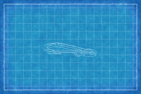 Metal carabiner - Blue Printの写真素材