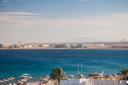 Red Sea coast line near Hurhadaの写真素材