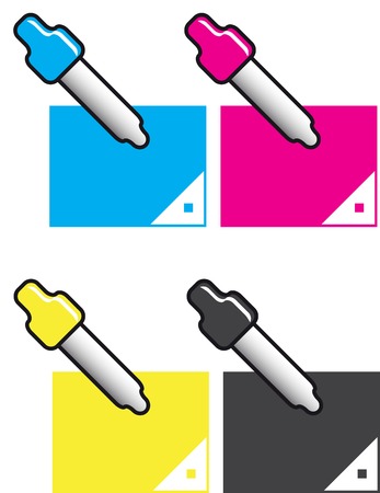Color CMYK Icon Setのイラスト素材