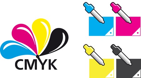 Color CMYK Icon Setのイラスト素材
