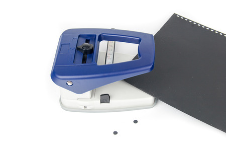 Office Puncher Unit isolated on white backgroundの写真素材