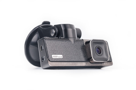 Car video recorder isolated on white background