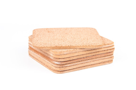 Coasters isolated on white の写真素材