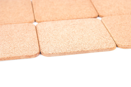 Coasters isolated on white の写真素材