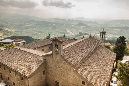 Independant Republic of San-Marino - Summer Cityscapeのeditorial素材