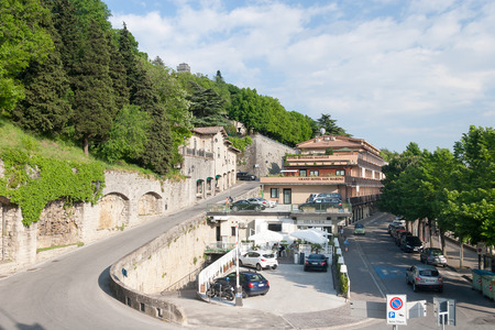 San-Marino Old Town Center Cityscape - Summerの写真素材