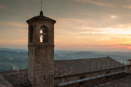 San-Marino Old Town Center Cityscape - Summerの写真素材