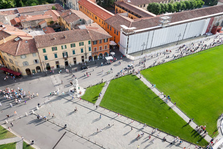 Pisa Old Town Center Cityscape - Summerのeditorial素材