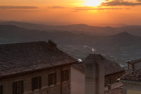 Independant Republic of San-Marino - Summer Cityscapeの写真素材