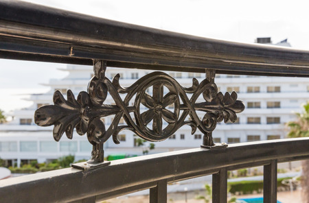 Metallic Decoration Part of Balcony. Close upの写真素材