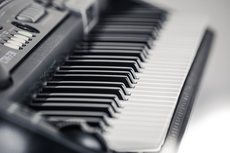 Modern Black Digital piano. Close up viewの写真素材