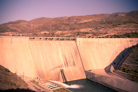 Big Dam on Guadalfeo River in Spainの写真素材