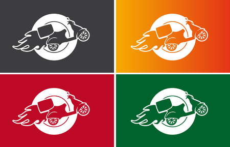 Vector Scooter sign - Fast Delivery Service Symbolのイラスト素材