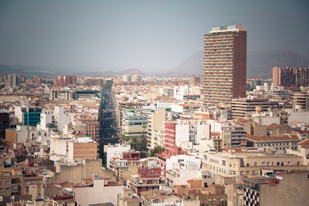 Alicante, Spain - SEPTEMBER 2015: View of the city of Alicante