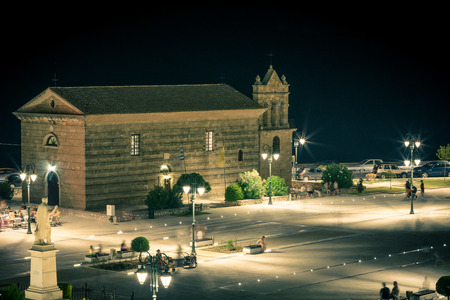 Zakynthos, Greece - SEPTEMBER 2016: Solomos Square at night timeのeditorial素材
