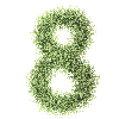 Dots style Numbers. Vector illustrationのイラスト素材