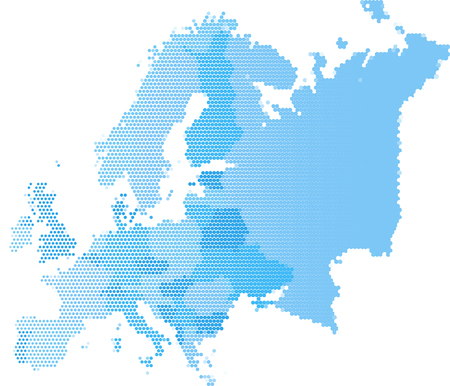 Map of Europe illustration.のイラスト素材