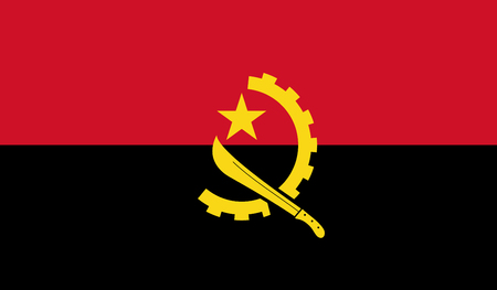 Vector Illustration of Angola Flagのイラスト素材