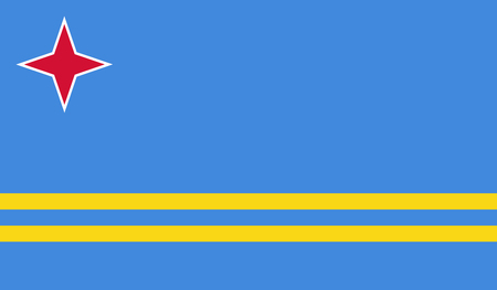 Vector Illustration of Aruba Flagのイラスト素材